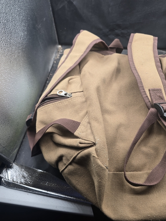 Canvas Brown Backpack with Adjustable Straps main image 7